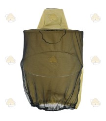 Deluxe Imkerschleier mit Netz rundum (Hut & Abstandsring) khaki - BeeFun®
