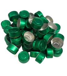 Teelichthüllen aus Aluminium grün 100 Stück