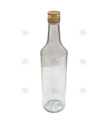 Witte fles met metalen draaidop