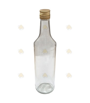 Witte fles met metalen draaidop