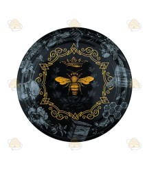 Deksels zwart bijen thema geïllustreerd, 82 mm TO deksel, 12 stuks