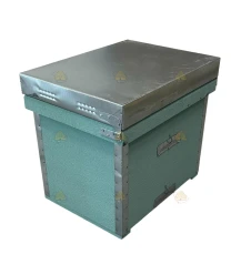 Layens bijenkast - Zeegroen geverfd