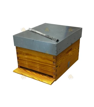 Langstroth US enkelwandige bijenkast (1BK) - geïmpregneerd Langstroth US enkelwandige bijenkast (1BK) - geïmpregneerd