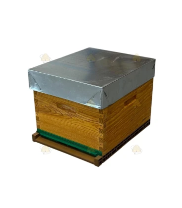 Langstroth US enkelwandige bijenkast (1BK) - geïmpregneerd & Nicot bodem Langstroth US enkelwandige bijenkast (1BK) - geïmpregneerd & Nicot bodem