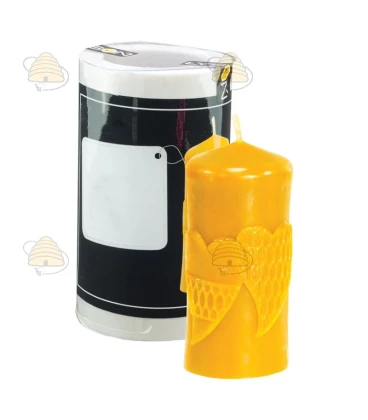 Breite Kerze mit Herzchen - Gießform Breite Kerze mit Herzchen - Gießform