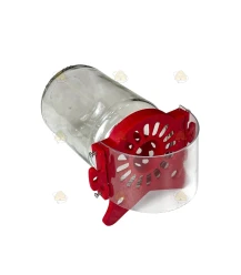 Glazen pot 450 gr hoornaarval liggend en staand - BeeFun®