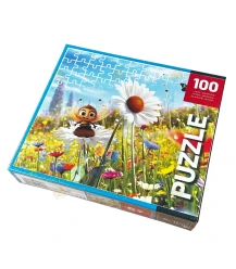 Puzzel - Vrolijk bijtje in de natuur - 100 stukjes legpuzzel Puzzel - Vrolijk bijtje in de natuur - 100 stukjes legpuzzel