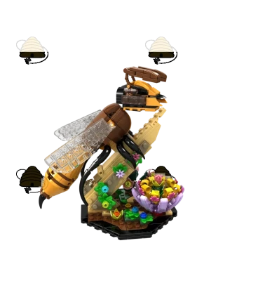 Honingbij op de weide - Bouwstenen set - 422 st.