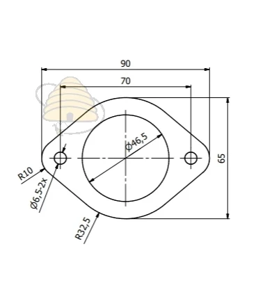 Weißer Dichtungsring für Quetschhahn (6/4" - 38 mm) von Lyson