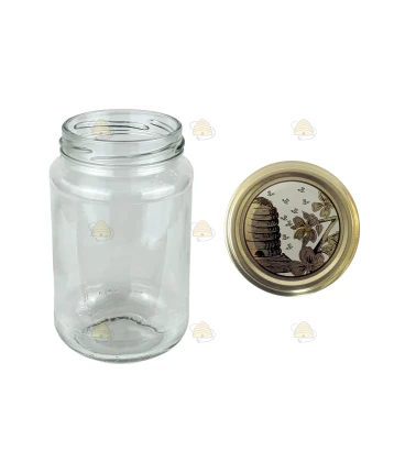 Ronde glazen potten - 375 ml / 450 gram, met deksel (TO 63 mm)