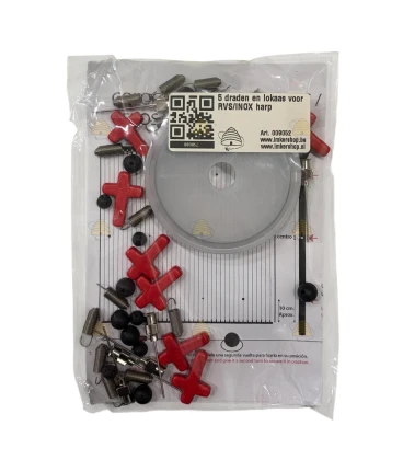 5 Drähte und Lockstoff für RVS / INOX-Harfe