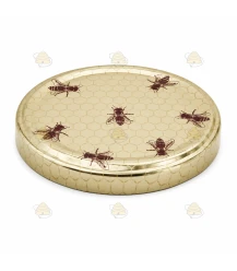 Honigwaben mit Bienen 63 mm TO Deckel - 20 Stück