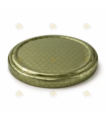 Wabenmotiv goldfarbig ohne Biene 82 mm TO Deckel - 12 Stück