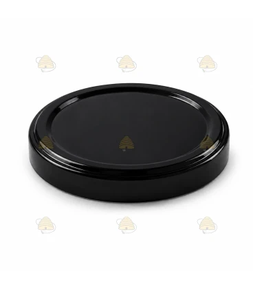 Schwarz glänzend 82 mm TO Deckel - 12 Stück