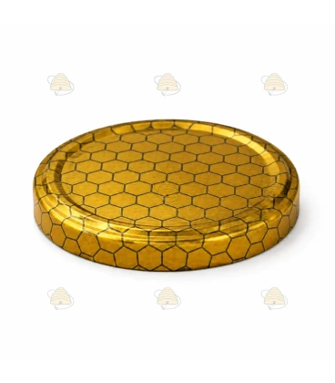 Wabenmotiv intensiv gold 82 mm TO Deckel - 12 Stück