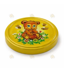 Bär mit Bienen 82 mm TO Deckel - 12 Stück