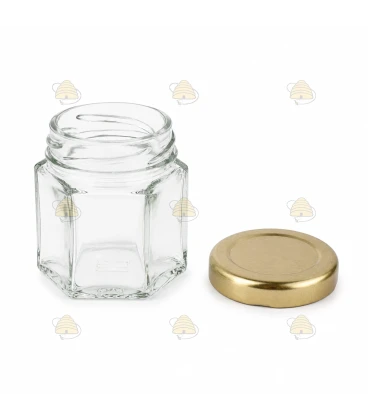 Sechseckglas 45 ml / 50 g mit Deckel