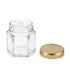 Sechseckglas 45 ml / 50 g mit Deckel