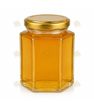 Sechseckglas 116 ml / 140 g mit Deckel