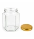 Sechseckglas 196 ml / 250 g mit Deckel