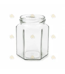 Sechseckglas 278 ml / 350 g ohne Deckel