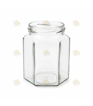 Sechseckglas 278 ml / 350 g ohne Deckel