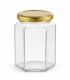 Sechseckglas 278 ml / 350 g mit Deckel