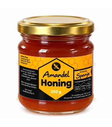 Amandel honing vloeibaar 250 gram
