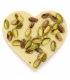 Wit chocoladehart met honing en pistache - 85 gram