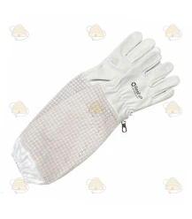 Imkerhandschuhe AirFree, weißes Leder & weiße Belüftung – BeeFun®