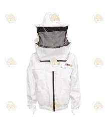 Imkerjacke weiß Deluxe runder Hut - BeeFun®