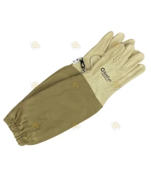 Imkerhandschuhe, Leder & Baumwolle khaki - BeeFun®