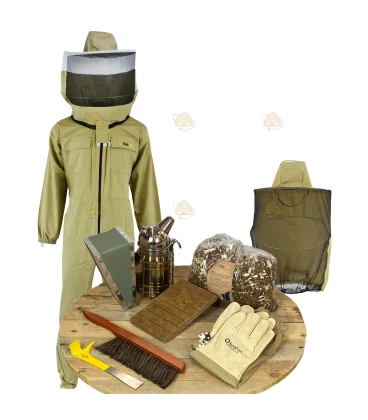 Starterspakket bijenhouden - kaki overall Premium