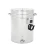 Rostfreier Edelstahl Abfüllkübel 100 Liter, beheizt, 230 Volt mit RVS 6/4" Hahn, konischem Boden - Premium