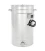 Rostfreier Edelstahl Abfüllkübel 150 Liter, beheizt, 230 Volt mit RVS 6/4" Hahn, konischem Boden - Premium