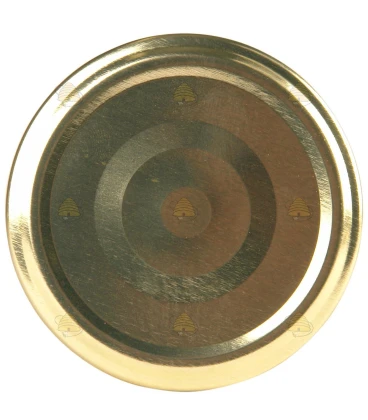 Gold 63 mm TO Deckel - 20 Stück (klik knop / RSB)